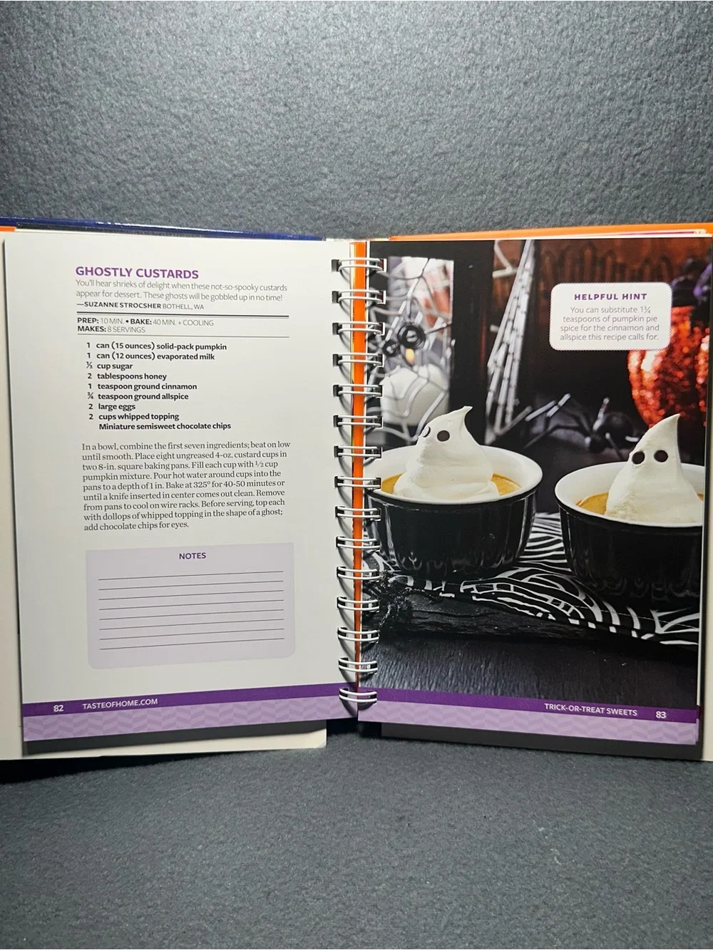 Taste of Home Halloween Party Recipe Book - Blue & Orange